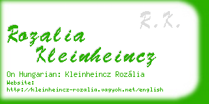 rozalia kleinheincz business card